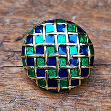 画像をギャラリービューアに読み込む, 緑×青エナメルイヤリング
