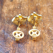 画像をギャラリービューアに読み込む, D'ORLAN エナメルイヤリング (濃紺×ベージュ)
