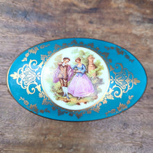 画像をギャラリービューアに読み込む, ブルーロココ柄トリンケットボックス
