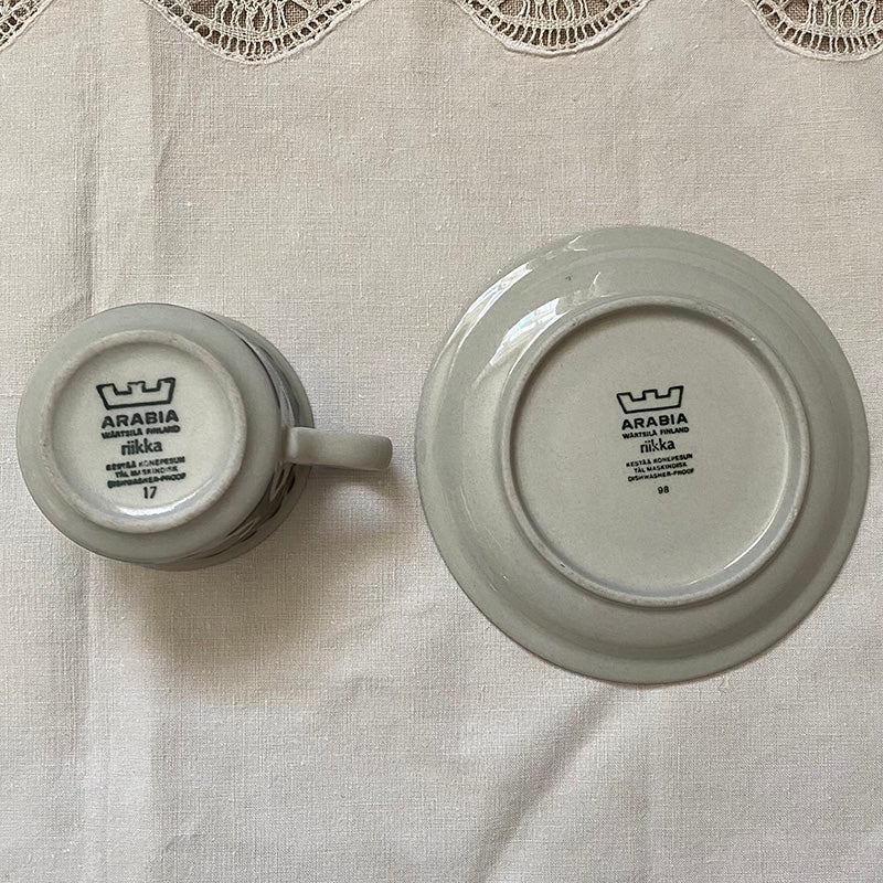 ARABIA アラビア Riikka カップ&ソーサー 北欧食器 ARABIA アラビア Riikka カップ&ソーサー 北欧食器